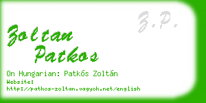 zoltan patkos business card